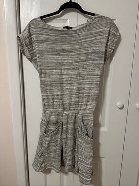 Beyond Yoga Gray Space Dye Knit Pocket Dress XS Made in USA